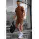 Madmext Men Printed Brown Shorts Outfit 5820 - Kahverengi