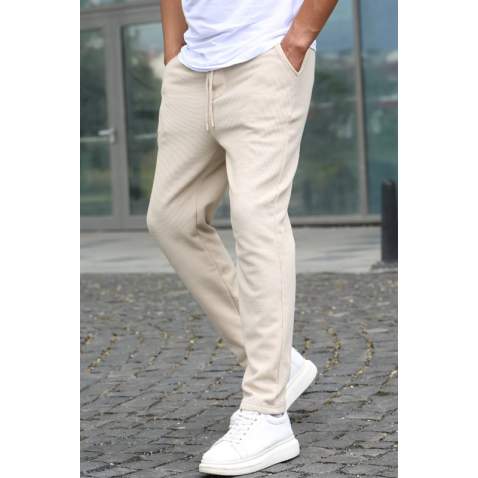 Beige Relaxed Fit Jogger Trousers T5480 - Bej