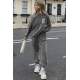 Mad Girls Smoke Gray Tracksuit Mg1278 - Füme