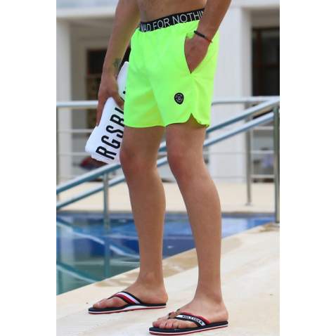 Madmext Men Neon Green Swim Shorts 5087 - Neon sarı