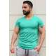 Madmext Green Basic T-shirt for Men 3005 - Yeşil