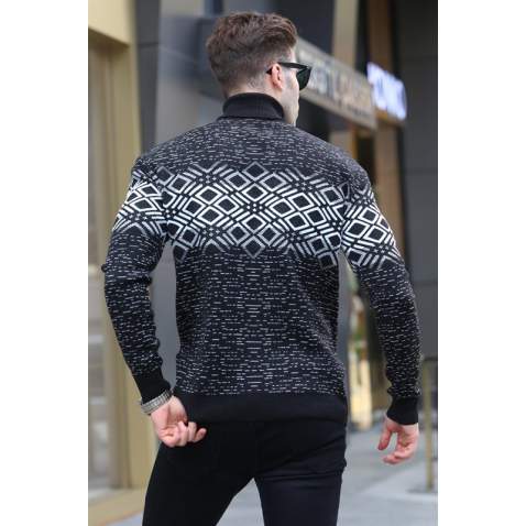 Anthracite Turtleneck Knitwear Sweater 5970 - Antrasit