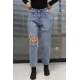 Mad Girls Blue Palazzo Jeans Mg1156 - Mavi