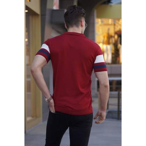 Men Maroon Polo T-Shirt 5730 - Bordo