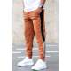 Madmext Camel Striped Sweatpants 2928 - Camel