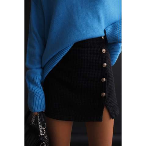 Mad Girls Turtleneck Blue Sweater MG1252 - Mavi