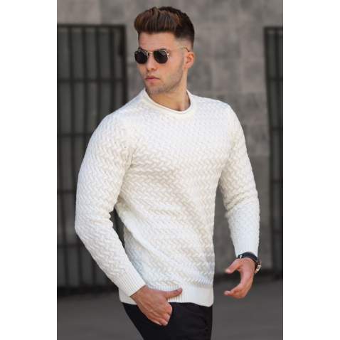 Madmext Men Ecru Sweater 5174 - Ekru