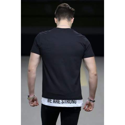 Madmext Black T-shirt for Men 4521 - Siyah