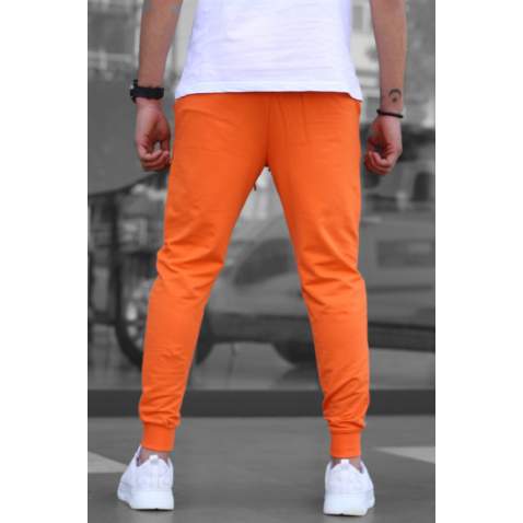 Madmext Men Elastic Bottom Orange Sweatpants 4821 - Turuncu