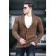 Madmext Men Knitted Brown Cardigan 9053 - Kahverengi