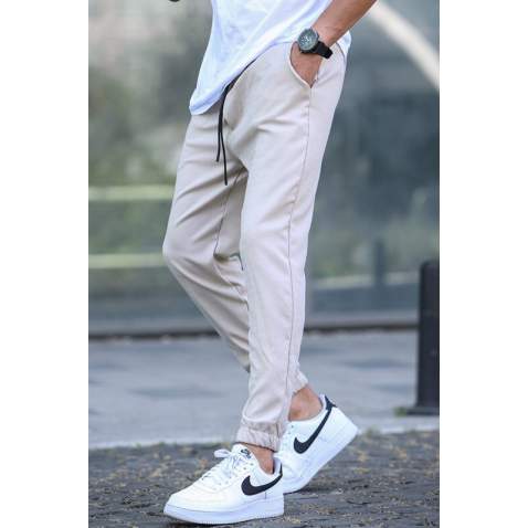 Beige Slim Fit Jogger Trousers 5472 - Bej