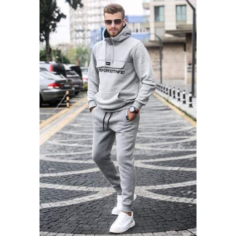 Madmext Gray Tracksuit For Men 5643 - Gri