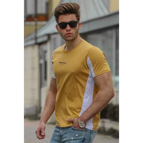 Madmext Yellow T-shirt for Men 4542 - Sarı