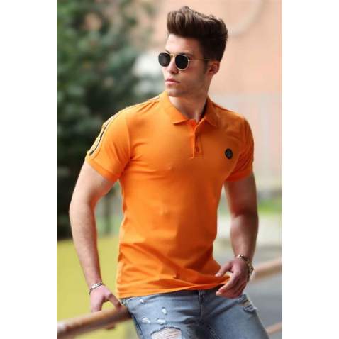 Madmext Orange Polo Shirt for Men 4559 - Turuncu