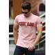 Madmext Soft Pink Printed T-shirt for Men 4485 - Pudra