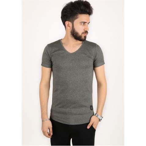 Madmext Men Khaki T-shirt 2301 - Haki