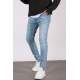 Madmext Men Skin Fit Ice Blue Jeans 5712 - Buz mavisi