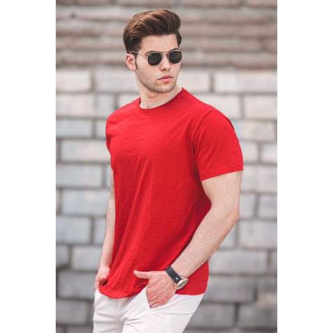 Madmext Men Red T-shirt 5268 - Kırmızı