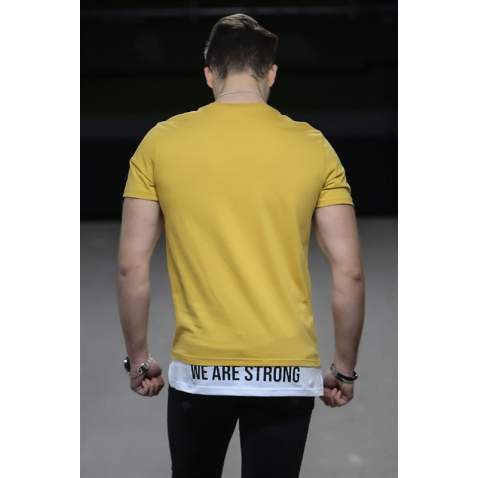 Madmext Yellow T-shirt for Men 4521 - Sarı