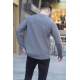 Smoke Gray Regular Fit Basic Sweatshirt 6023 - Füme