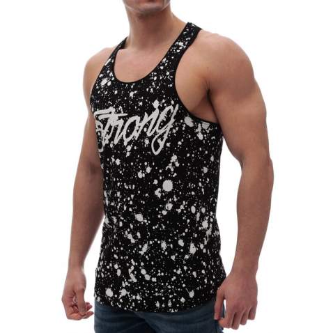 Madmext Black Printed T-shirt for Men 2888 - Siyah