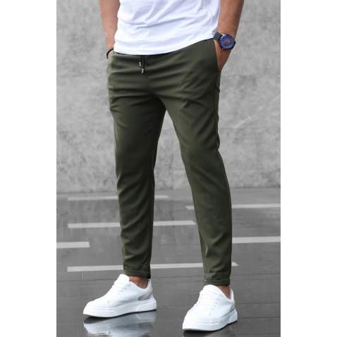 Madmext Men Khaki Jogger Trousers 4242 - Haki