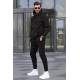 Black Hoodie Basic Tracksuit 5905 - Siyah