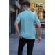 Men Designed Mint Green Polo T-Shirt 5870 - Mint yeşili