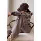 Mad Girls Striped Brown Sweater MG1249 - Vizon