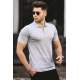 Madmext Men Gray Polo T-shirt 5090 - Gri