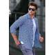 Madmext Blue Checkered Mackinaw Shirt 4685 - Mavi