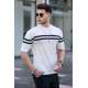 Madmext Men White T-Shirt 5682 - Kemik rengi