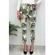 Mad Girls White Patterned Tie Waist Pant MG213 - Beyaz