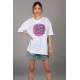 Mad Girls Printed White T-shirt Mg1149 - Beyaz