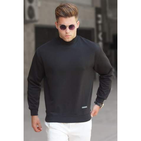 Madmext Men Black Knitwear Sweater 5301 - Siyah