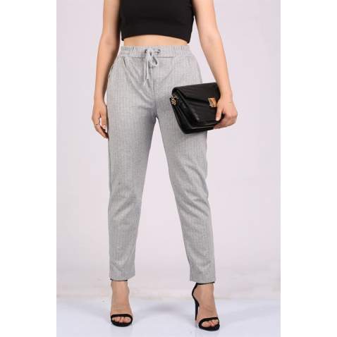 Mad Girls Gray Trousers Mg1106 - Gri