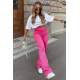 Pink High Waist Basic Palazzo Jeans MG1547 - Pembe