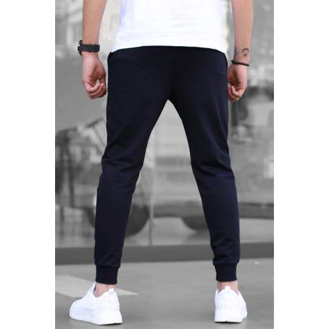 Madmext Men Elastic Bottom Navy Blue Sweatpants 4821 - Lacivert