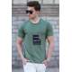 Madmext Men Printed Khaki T-shirt 5271 - Haki