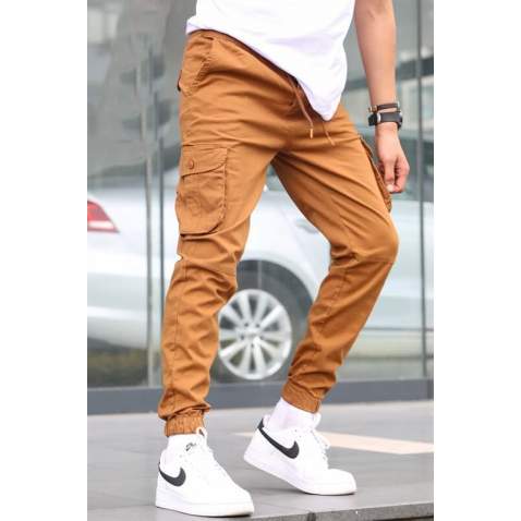 Camel Slim Fit Jogger Trousers 5740 - Camel