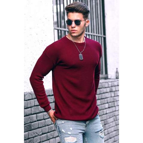 Madmext Maroon Men Jumper 4735 - Bordo