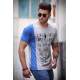 Madmext Grey Printed T-shirt for Men 3020 - Gri