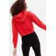 Mad Girls Cropped Red Sweatshirt MG1355 - Kırmızı