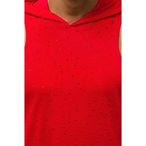 Madmext Red T-shirt with Hood for Men 2893 - Kırmızı