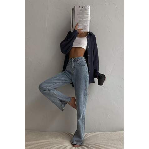 Mad Girls Ripped Blue Jeans MG1384 - Mavi