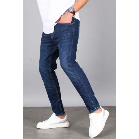 Madmext Men Slim Fit Navy Blue Jeans 5676 - Lacivert