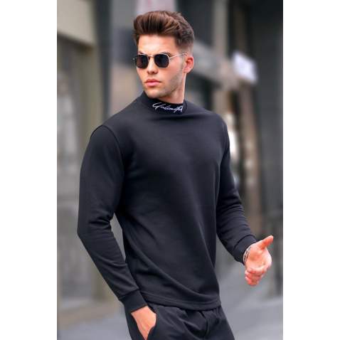 Madmext Men Black Sweatshirt 5329 - Siyah