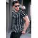 Men Striped Black T-Shirt 5771 - Siyah