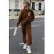 Mad Girls Brown Tracksuit Mg1278 - Kahverengi