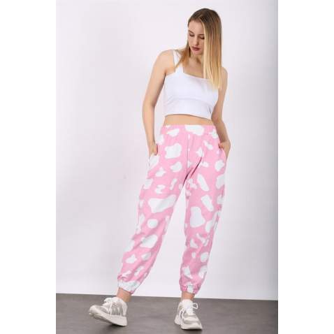 Mad Girls Pink Dalmatians Sweatpants MG1147 - Pembe